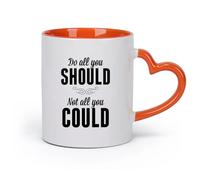 DEBINGY Ceramics Ceramic Coffee Mug Motivational Quote Do All The Things You Can't Do （11oz/320ml） for Espresso, Tea- Set Orange