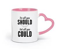 DEBINGY Ceramics Ceramic Coffee Mug Motivational Quote Do All The Things You Can't Do （11oz/320ml） for Espresso, Tea- Set Pink