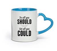 DEBINGY Ceramics Ceramic Coffee Mug Motivational Quote Do All The Things You Can't Do （11oz/320ml） for Espresso, Tea- Set Blue