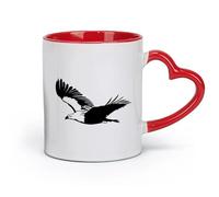 DEBINGY Ceramics Ceramic Cup for Coffee Tea Cocoa Eagle Animal Wildlife Bird （11oz/320ml） Humorous Gift for Coffee Lovers, Work Besties, Coworkers & Friends Red