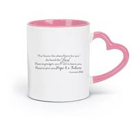 DEBINGY Ceramics Cool Mugs and Cups for I Know The Plan Jeremiah 29:11 Lord Bible Verse Hope Words Jesus Religion （11oz/320ml） for Home and Office Pink