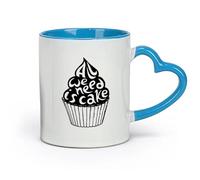 DEBINGY Ceramics Cool Mugs and Cups What We Need is A Cake, Candy, Cafe, Fast Food Restaurant （11oz/320ml） for Office, Home Blue