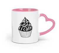 DEBINGY Ceramics Cool Mugs and Cups What We Need is A Cake, Candy, Cafe, Fast Food Restaurant （11oz/320ml） for Office, Home Pink