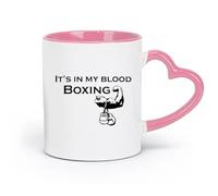 DEBINGY Ceramics Large Mugs for Hot Drinks Boxing Quotes This is My Blood Boy （11oz/320ml） Coffee, Tea, Latte, Milk, Cocoa, Juice and Other Hot Drinks Pink