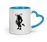 DEBINGY Ceramics Mug, Coffee/Tea Cup Silhouette Minotaur the Mythical Creature only （11oz/320ml） for Espresso, Tea- Set Blue