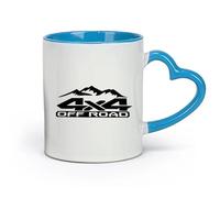 DEBINGY Ceramics Tea Cup Modern 4X4 Off-Road 1500 2500 Dakota Truck Car Set （11oz/320ml） Coffee, Tea, Latte, Milk, Cocoa, Juice and Other Hot Drinks Blue