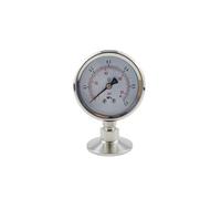 DEBLAN 1.5" Tri Clamp Manometer Mpa/Bar/psi Pressure Gauge Stainless Steel Body With Tri Clamp(-0.1-0.9MPa)