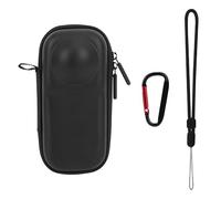 DEBMALE Insta360 X5 Carrying Case - Portable PU Hard Shell Travel Storage Bag for Insta360 X5/X4 Action Camera Accessories Protective Cover with Carabiner