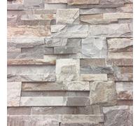 Debona 3D Grey Slate Brick Stone Effect Wallpaper Luxury Textured Non Woven Vinyl