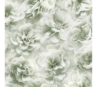 Debona Bloom Floral Wallpaper in Green Debona Green