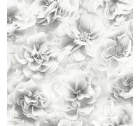 Debona Bloom Floral Wallpaper in Silver Debona Silver