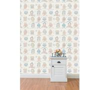 Debona Children Cartoon Birds Wallpaper Twit Twoo Beige 6344