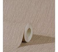 Debona Crystal Plain Pattern Textured Stripe Glitter Motif Vinyl Wallpaper (Taupe 9007)