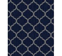 Debona Crystal Trellis Navy Wallpaper 8894