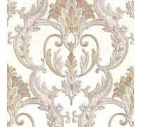 Debona Perla Damask Gold Wallpaper 9090 - Textured Italian Vinyl Glitter