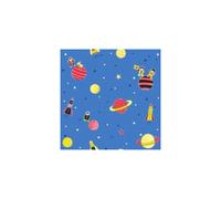 Debona Space Planets Rockets Kids & Boys Blue Spongeable Wallpaper 20006