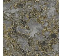 Debona Wallpaper 6362 Debona Liquid Marble Charcoal