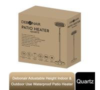 Debonair Adjustable Height Indoor and Outdoor Patio Heater - Black