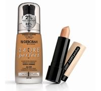 Deborah 24 Hours Perfect Foundation 05 Amber 30ml + Concealer Stick 04 - Hold and Comfort All Day SPF 10