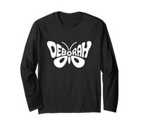 Deborah Butterfly - Personalized Cute Name Word Art Long Sleeve T-Shirt