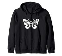 Deborah Butterfly - Personalized Cute Name Word Art Zip Hoodie
