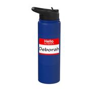 Deborah, Hello My Name is Badge Stainless Steel Insulated Water Bottle