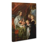 Deborah Kip With Her Children By Peter Paul Rubens Canvas Print | Gallery Wrapped 30mm Frame Wall Art | 24x16 inches | Ready to Hang | Classic People Picture | Living Room Bedroom Lounge Office