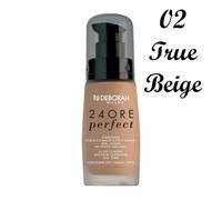 Deborah Milano 24ORE Perfect Long Lasting Foundation 30ml - Shade 02 True Beige