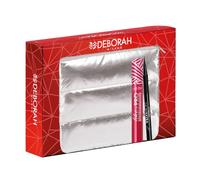 Deborah Milano Gift Idea Pouch No. 08 with Instant Like and Pro Mascara and Eyeliner Pen 24 Hours Extra Black