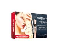 Deborah Milano Women's Gift Set, Inlcude Mascara 24 Hours Instant Maxi Volume with Ceramides, Eye Pencil 3 in 1 Kajal Eyeliner Gel, Bracelet with Red Enamel Boule
