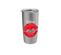 Deborah Red Lips Personalized First Name Stainless Steel Insulated Tumbler