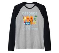 Débordé Je Suis à La Retraite Design Vacances Tropicales Raglan Baseball Tee