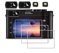 debous Hrad Glass LCD+ Soft Pet Viewfinder Screen Protector Compatible for Leica Q2 Q3 Digital Camera,Anti-Scratch Anti-Finger Tempered Glass Clera Hard Protective Film Shield Cover Guard (3+3+2pack)