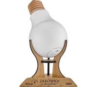 Debowa Vodka Light Bulb 500ml, 40% ABV Luxury Polish Spirit, Unique Lightbulb Shaped Bottle, Gift for Electricians & Vodka Enthusiasts
