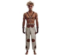 Deboyar Adult Scary Costume Clown Pants Metal Belt Halloween Cosplay Outfits