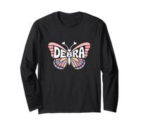 Debra Butterfly - Personalized Cute Name Word Art Long Sleeve T-Shirt