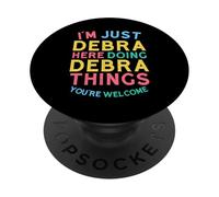 Debra Here Doing Debra Things Funny Debra Name PopSockets Adhesive PopGrip