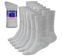 DEBRA WEITZNER Men's Diabetic Socks 10-13/ 8-12.5 Crew Grey