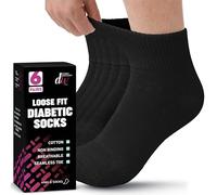 Debra Weitzner Men's Diabetic Socks 13-15/12-15 Ankle Black
