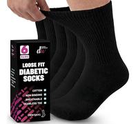 Debra Weitzner Men's Diabetic Socks 13-15/12-15 Crew Black