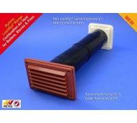 DeBrett Fires RYTONS AC3LPTC 78MM 3" MINI LOOKRYT SMALL AIRCORE WALL AIR VENT FOR STOVES BOILERS ETC IN TERRACOTTA