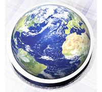 Debs Kitchen Cakes Planet Earth 7.5" Round Cake Topper - Edible Icing or Wafer - Blue and Green - Birthday - 1 Count