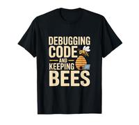Debugging Code and Keeping Bees Programmer Beekeeper T-Shirt