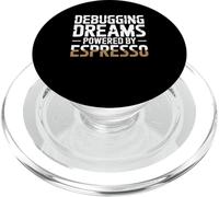 Debugging Dreams Powered By Espresso Programmer PopSockets PopGrip for MagSafe