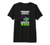 Debugging is Being The Detective Programmer Code Premium T-Shirt