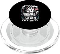 Debugging With Cat Hair Everywhere Programmer PopSockets PopGrip for MagSafe