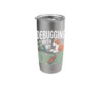 Debugging with My Dog Funny Programmer Coding Stainless Steel Insulated Tumbler
