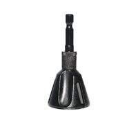 Deburring External Chamfer Tool, Quick Release Burr Removal Tool 6.35mm Hex Shank Metal Deburring Tools for Pipes Screws Rods (3mm to 25mm, Black)