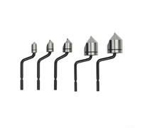 Deburring Tool Set With Nb1000 Handle And Five M2 Steel Chamfering Heads Bc6301 Bc8301 Bc1041 Bc1651 Bc1251 For Metal Plastic Aluminum Edge Trimming Black Silver 5pcs
