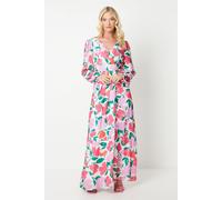 Debut London Women's by Coast Printed Peony Chiffon Maxi Dress | Size: 10 Debut London Multicolor 10